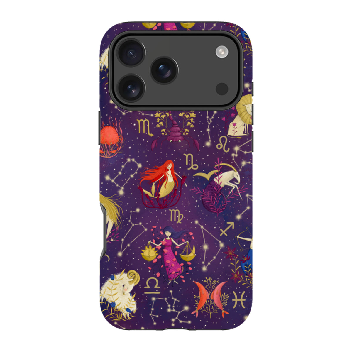 iPhone Tough Case - Zodiac Pattern By Maja Lindberg