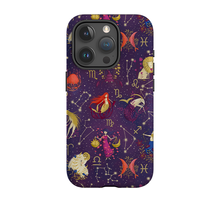 iPhone Tough Case - Zodiac Pattern By Maja Lindberg
