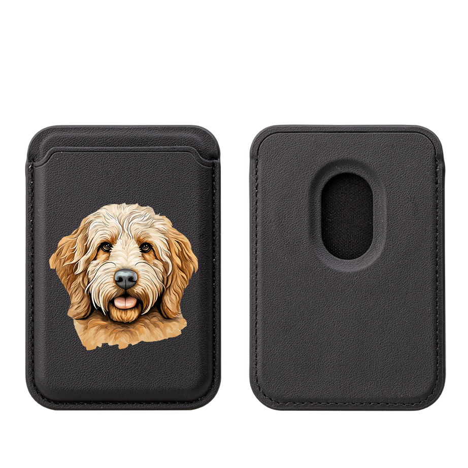 Labradoodle MagSafe Wallet- Black