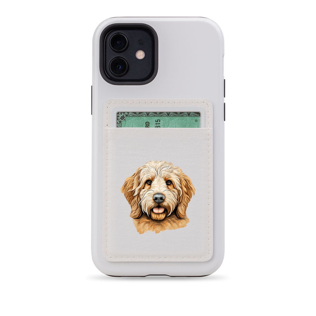 Labradoodle MagSafe Wallet- White