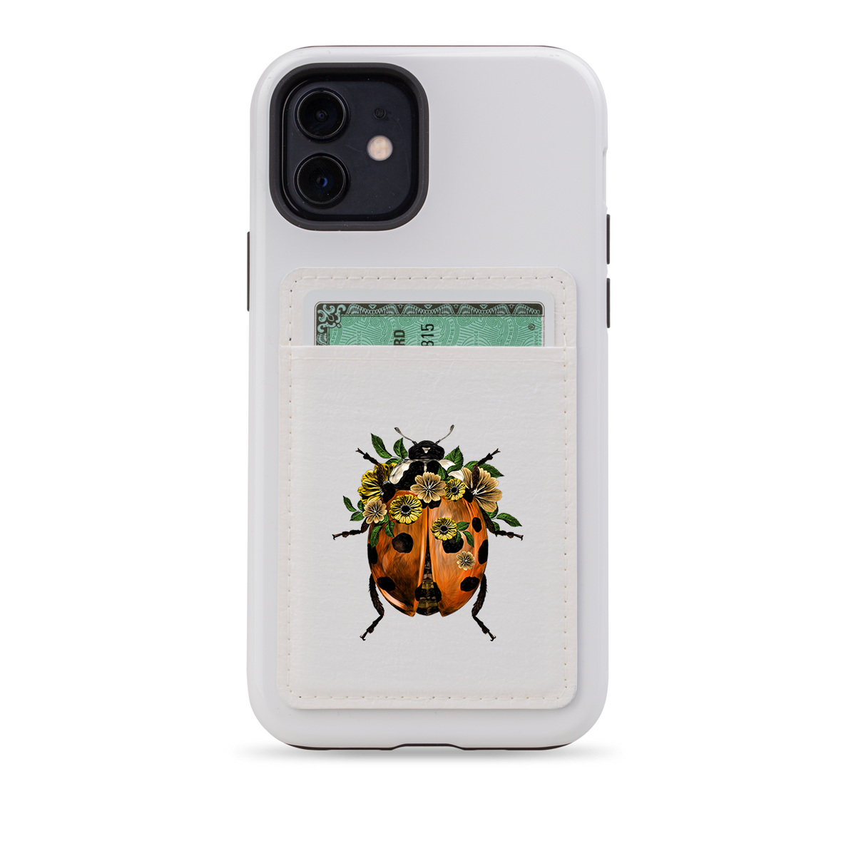 Ladybug MagSafe Wallet- White