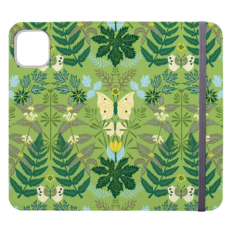 Leaf Green Wallet Case By Kate Heiss