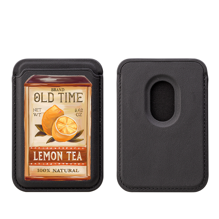 Lemon Tea MagSafe Wallet- Black