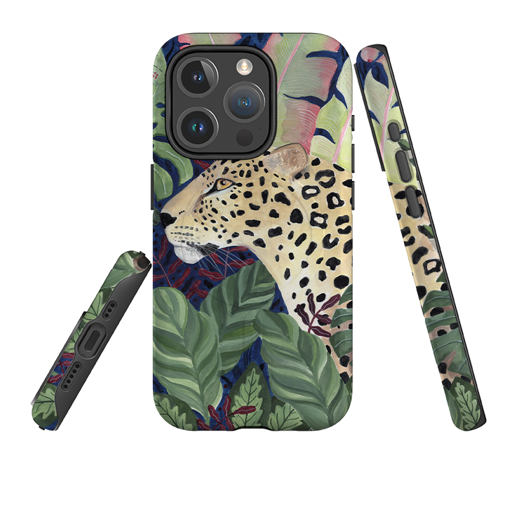 iPhone MagSafe Tough Case - Leopards in Leaves By Bex Parkin