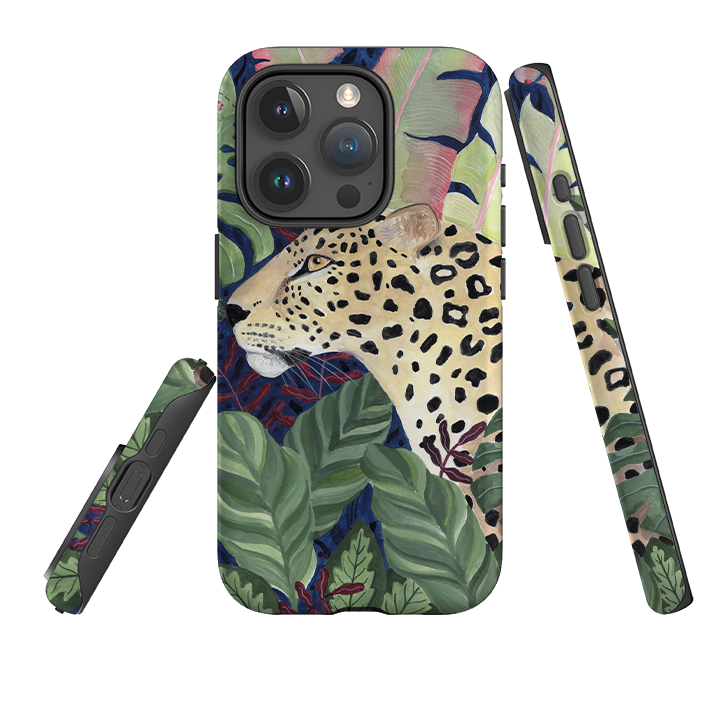 iPhone Tough Case - Leopard In Leaves By Bex Parkin