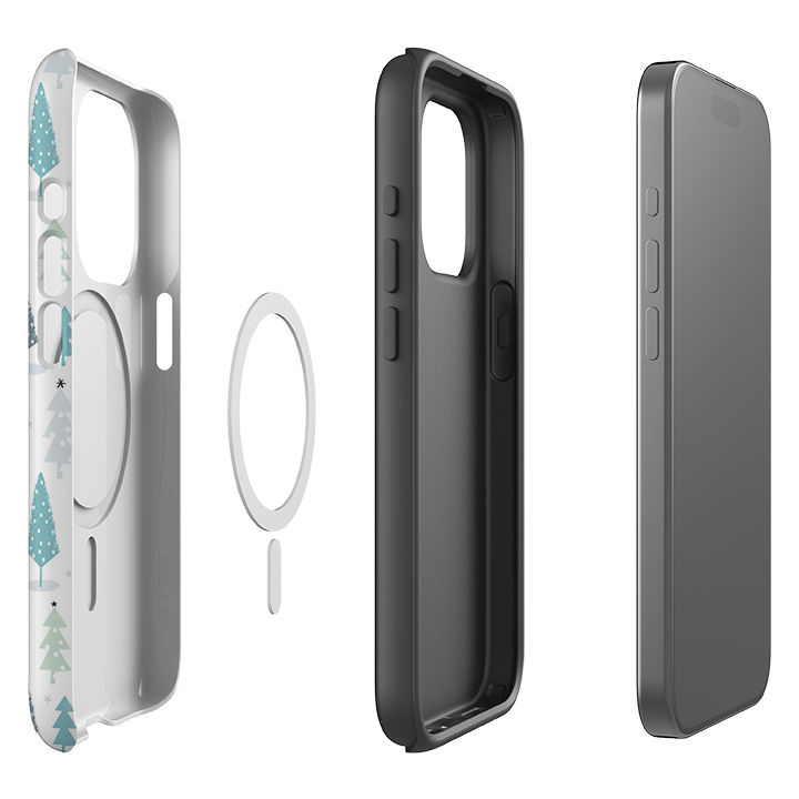 iPhone MagSafe Tough Case - Little Xmas Trees By Ali Brookes