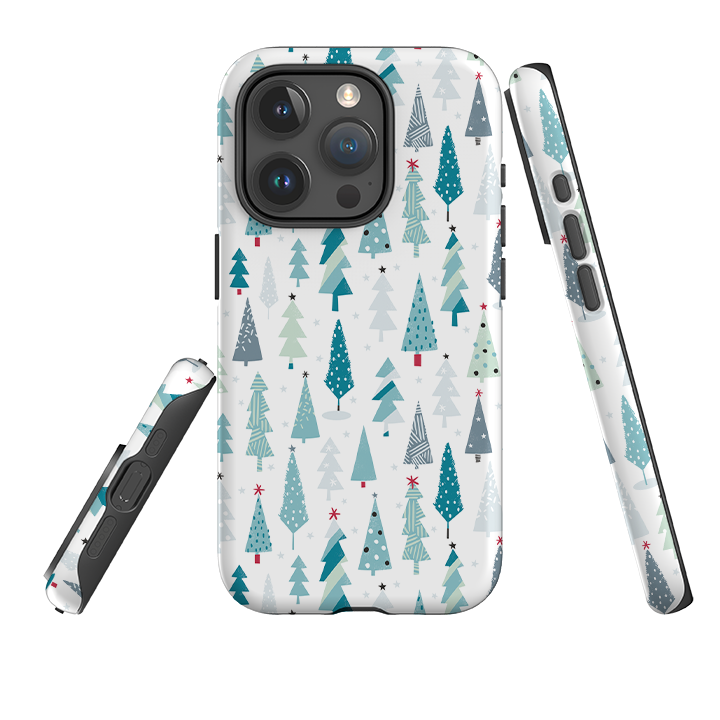 iPhone Tough Case - Little Xmas Trees By Ali Brookes