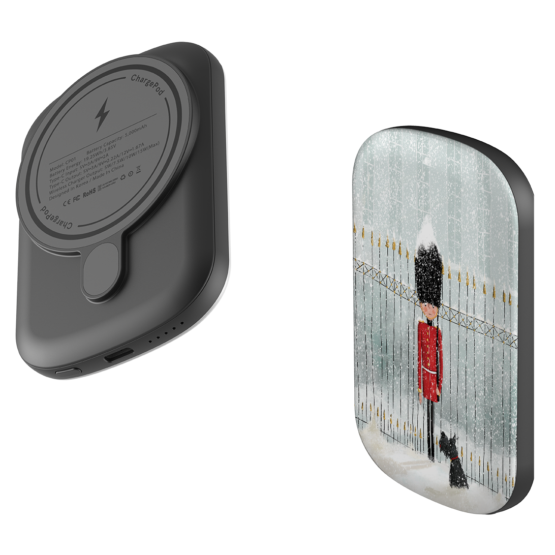 MagSafe Power Bank - London in Snow By Maja Lindberg