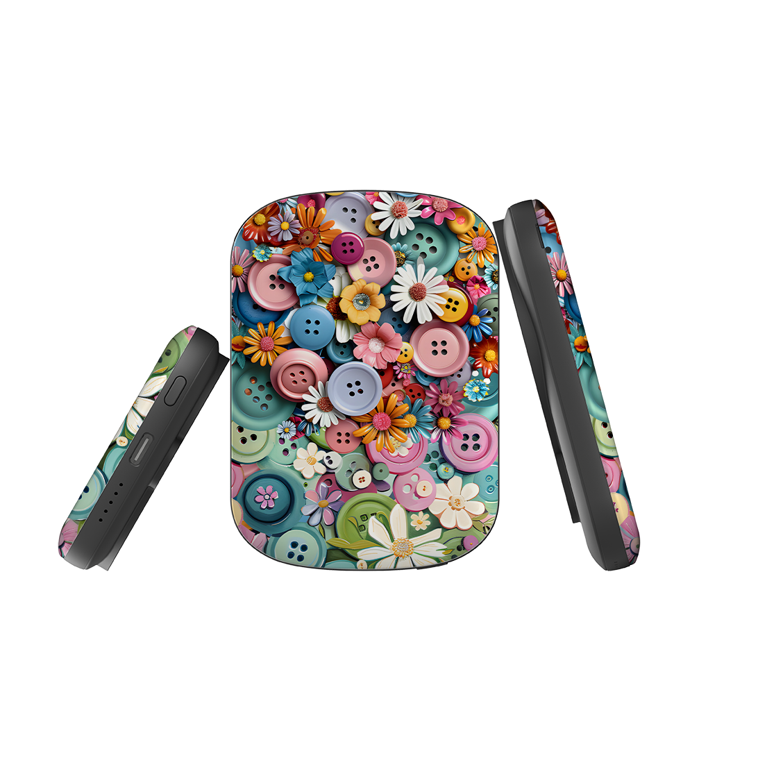 MagSafe Powerbank – Blumenknöpfe
