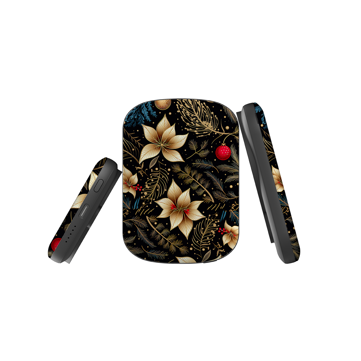 MagSafe Power Bank - Golden Winter Floral