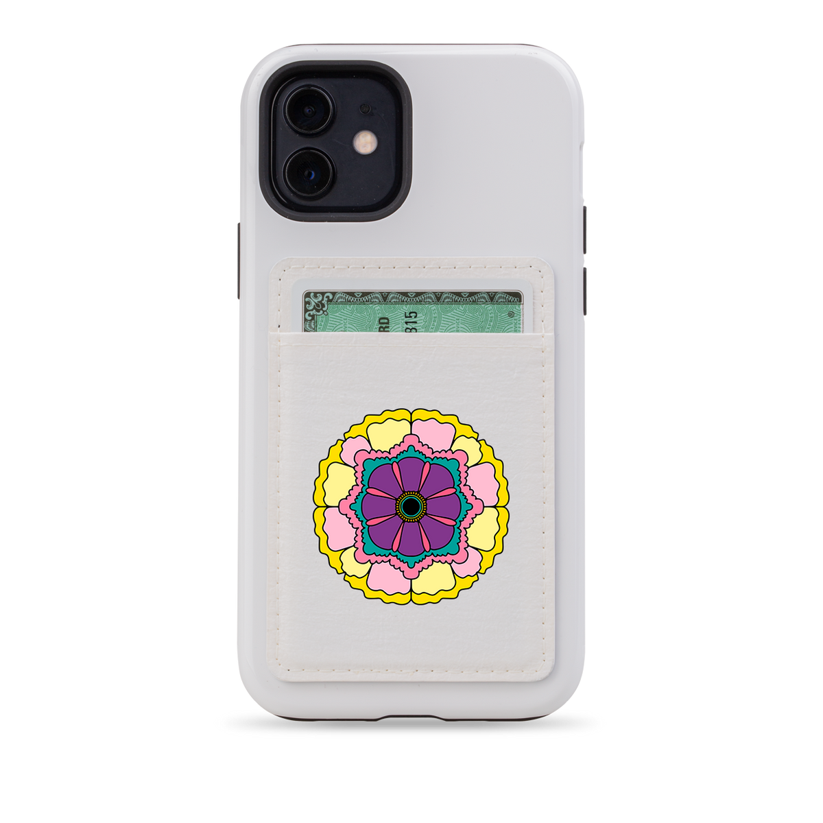 Mandala MagSafe Wallet- White