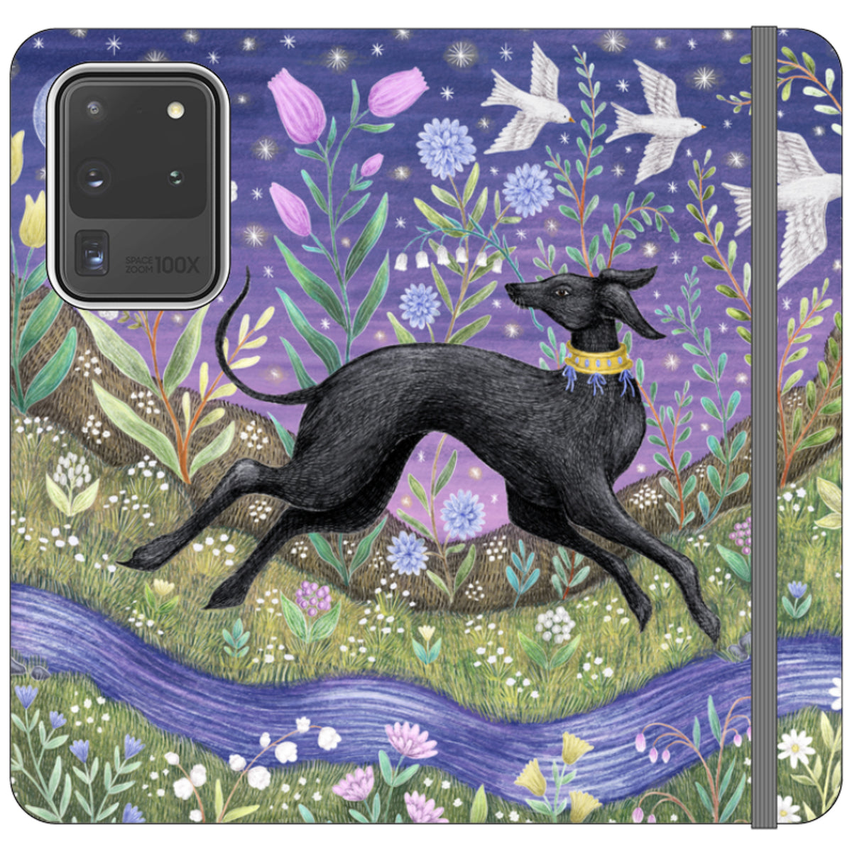 Meadow Hound Wallet Case By Catherine Rowe