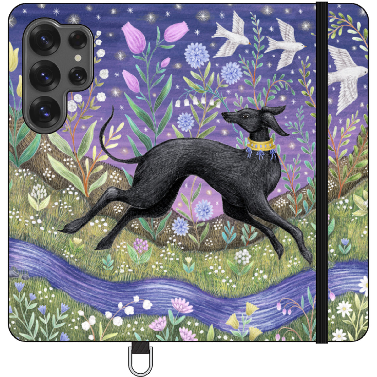 Meadow Hound Wallet Case By Catherine Rowe