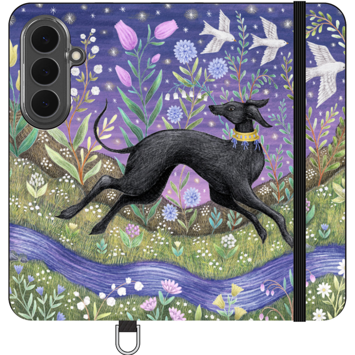 Meadow Hound Wallet Case By Catherine Rowe