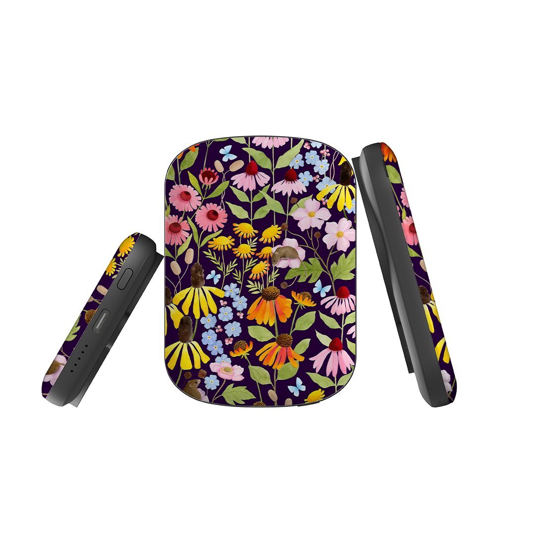 MagSafe Power Bank - Mice and Wildflowers By Bex Parkin