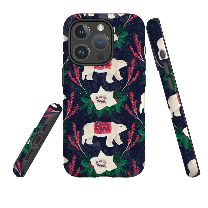 iPhone MagSafe Tough Case - Midnight Polar Bears By Abby Jacobs