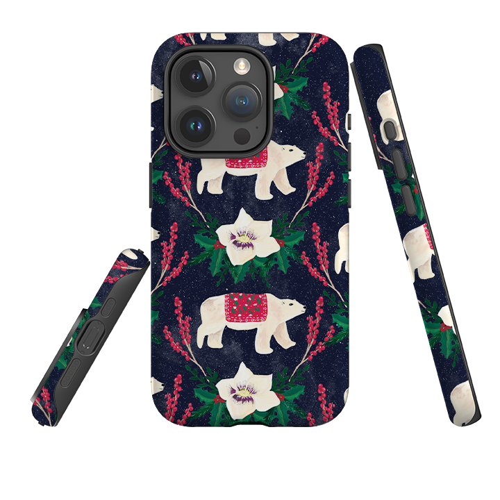 iPhone Tough Case - Midnight Polar Bears By Abby Jacobs