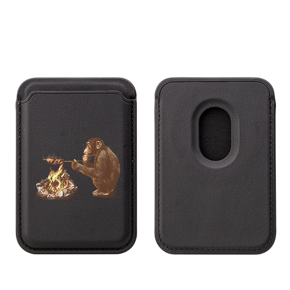 Monkey BBQ MagSafe Wallet- Black