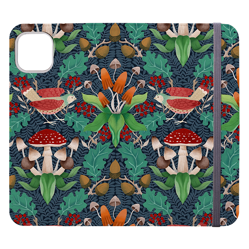 Mushroom Wallet Case By Bex Parkin