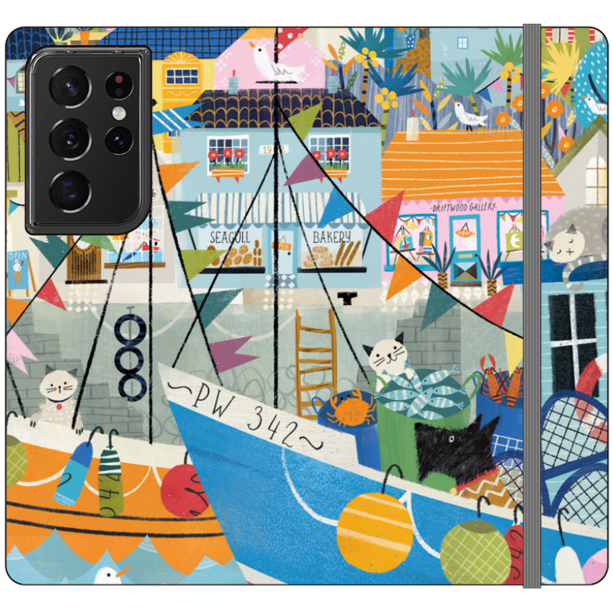 Night Harbour Wallet Case By Ali Brookes