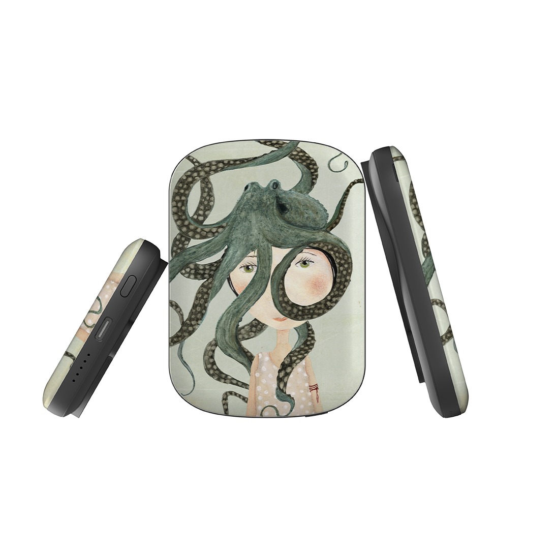 MagSafe Power Bank - Octopus Girl By Katherine Quinn