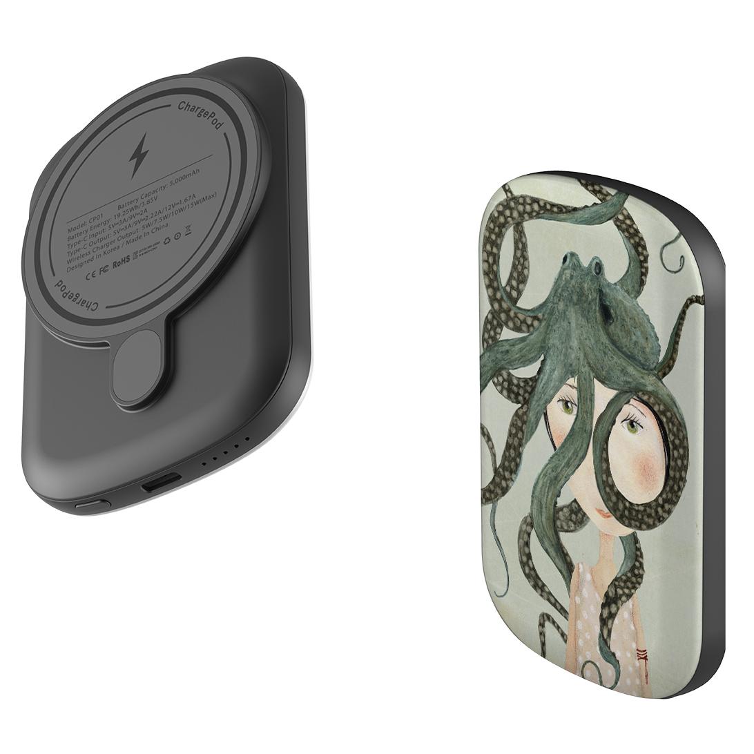 MagSafe Power Bank - Octopus Girl By Katherine Quinn