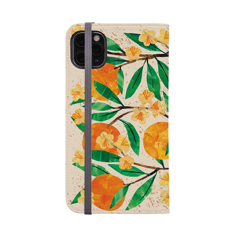 Orange Blossom Wallet Case By Tracey English