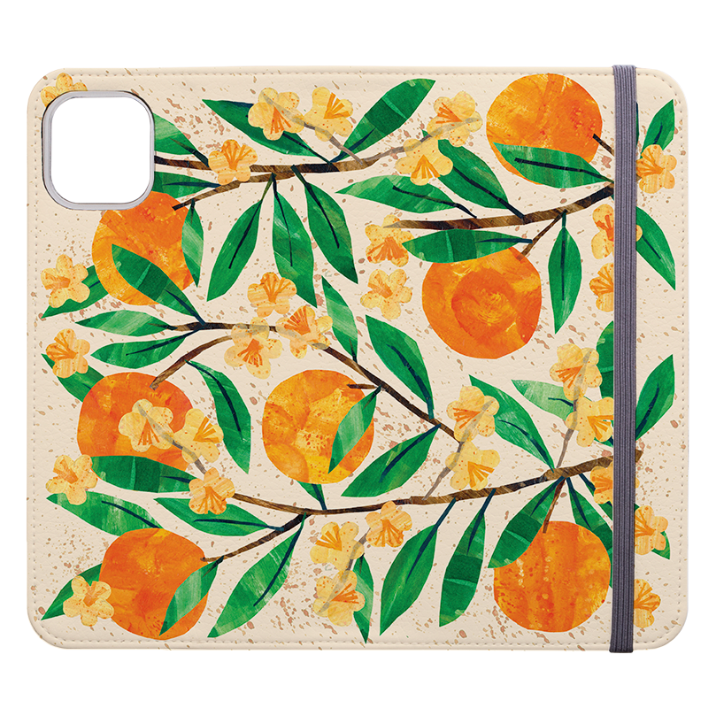 Orange Blossom Wallet Case By Tracey English