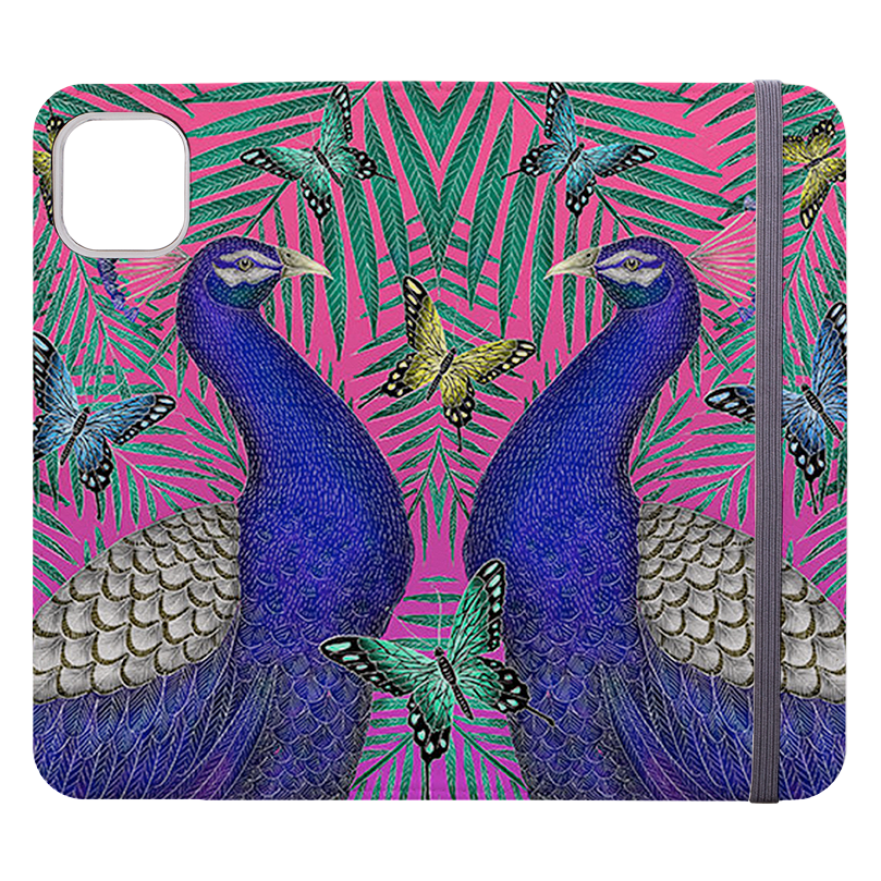 Peacocks And Butterflies By Catherine Rowe Wallet case