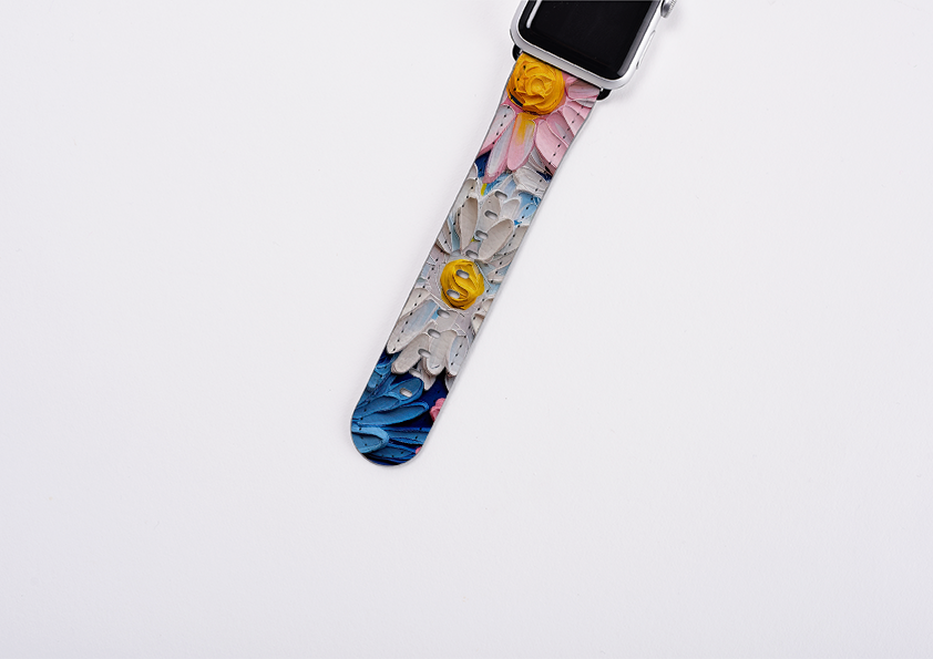 Pink Daisies II Apple Watch Strap