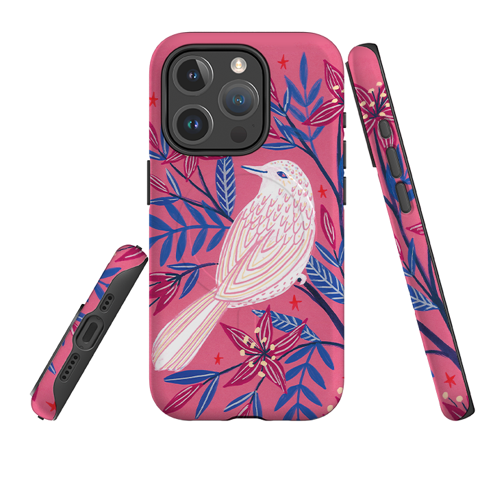 iPhone MagSafe Tough Case - Pink Bird By Lee Foster Wilson