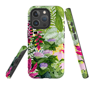 iPhone MagSafe Tough Case -  Pink Botanical By Bex Parkin