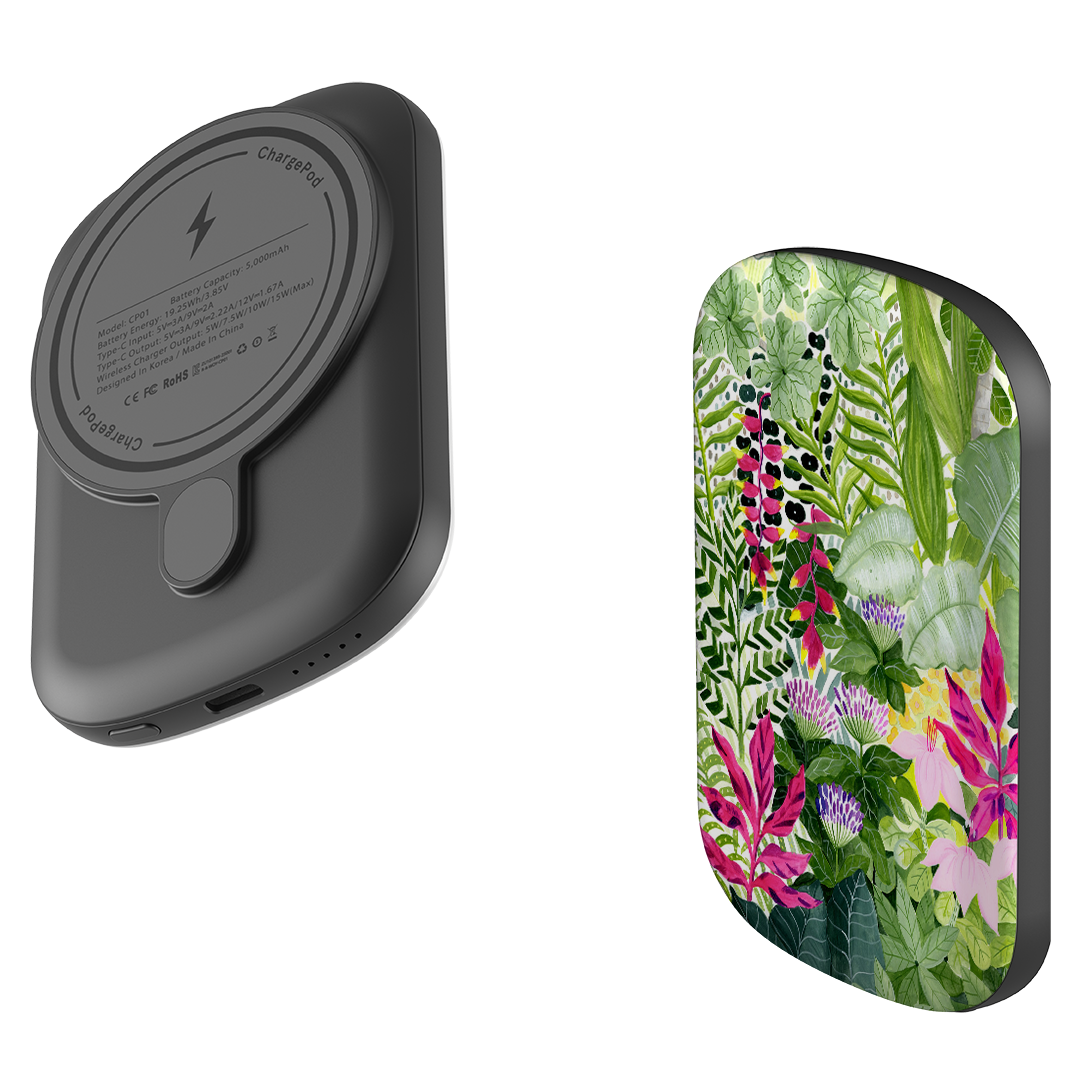 MagSafe Power Bank - Pink Botanical By Bex Parkin