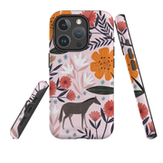 iPhone MagSafe Tough Case -  Pink Horse Floral By Lee Foster Wilson
