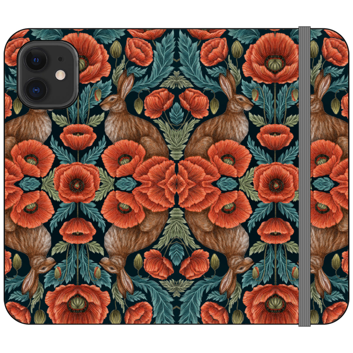 Poppy Red Wallet Case By Catherine Rowe
