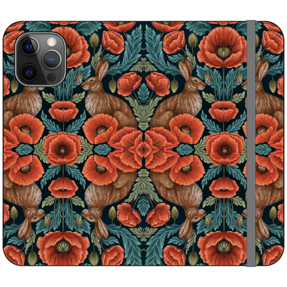 Poppy Red Wallet Case By Catherine Rowe