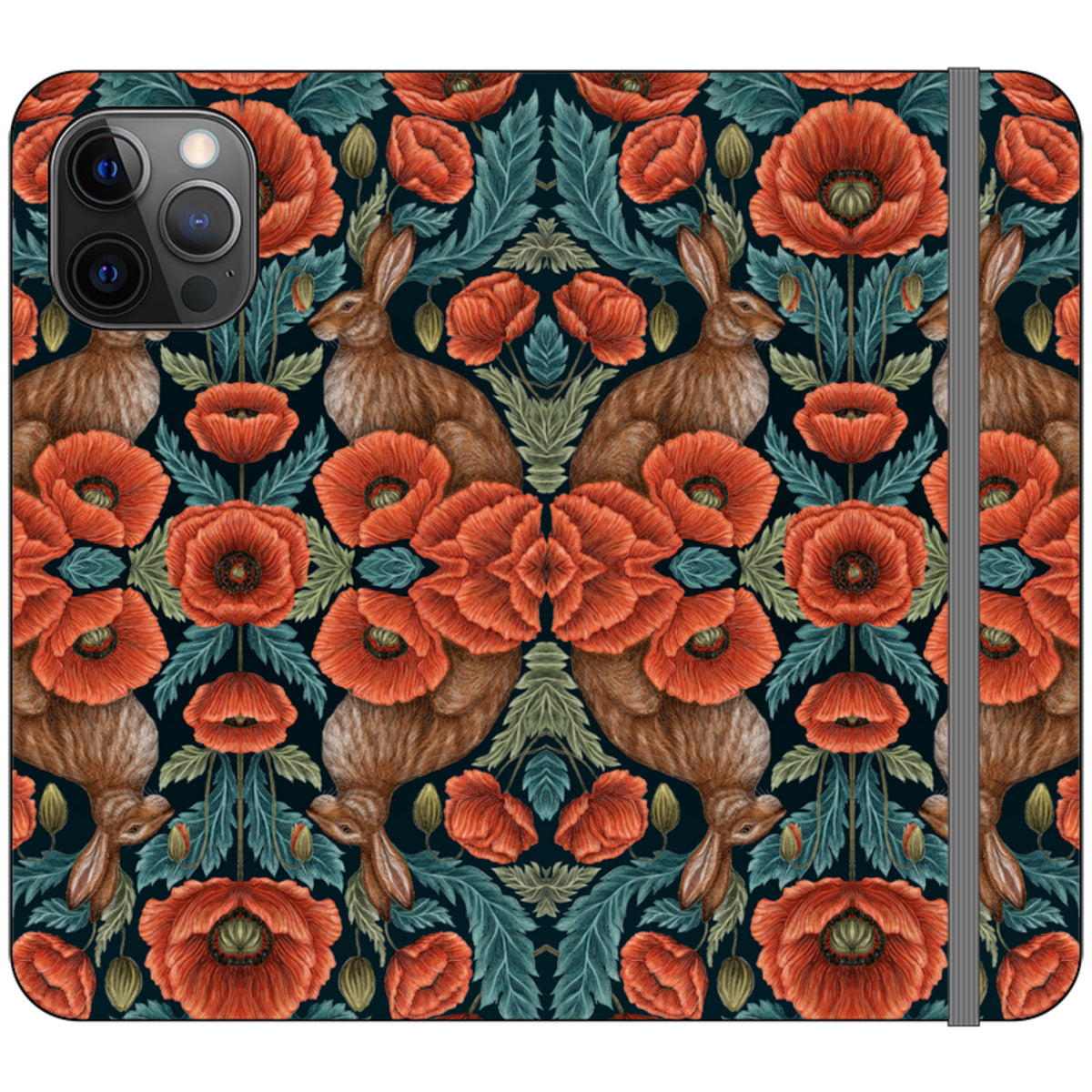 Poppy Red Wallet Case By Catherine Rowe
