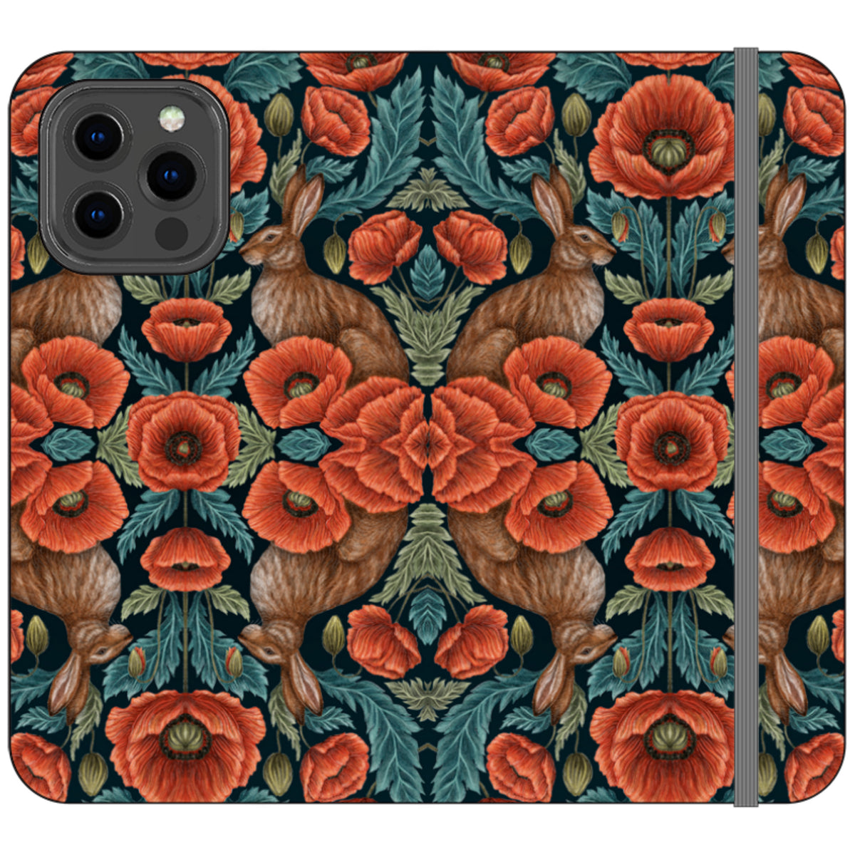Poppy Red Wallet Case By Catherine Rowe