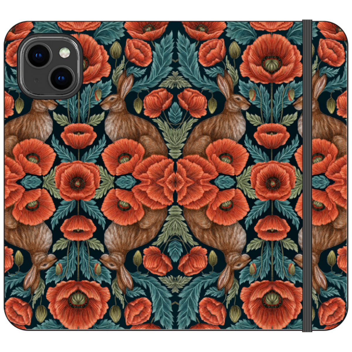 Poppy Red Wallet Case By Catherine Rowe