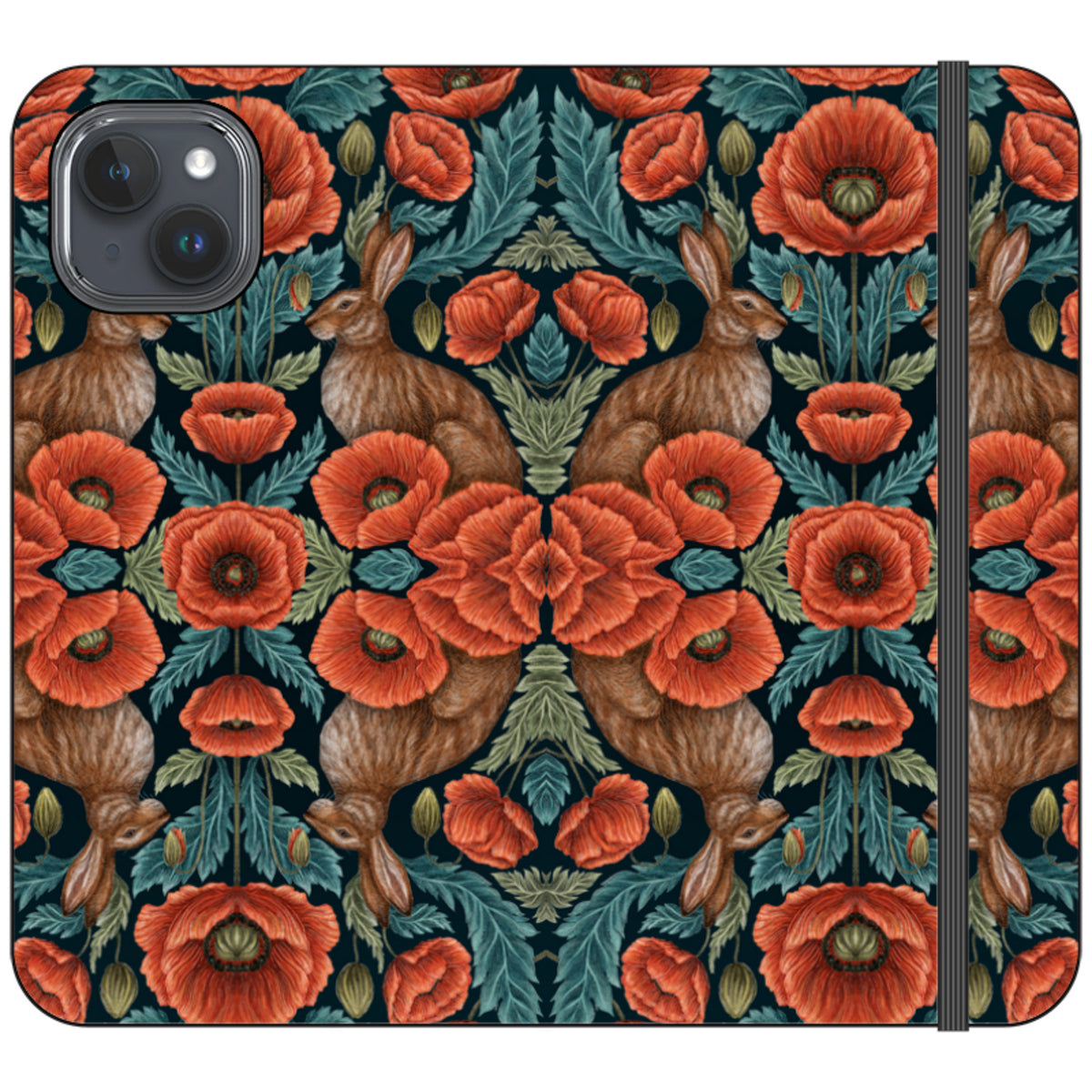 Poppy Red Wallet Case By Catherine Rowe