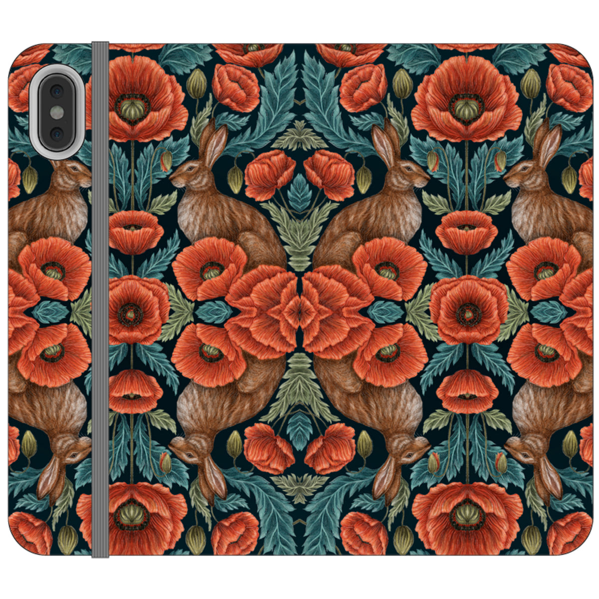 Poppy Red Wallet Case By Catherine Rowe