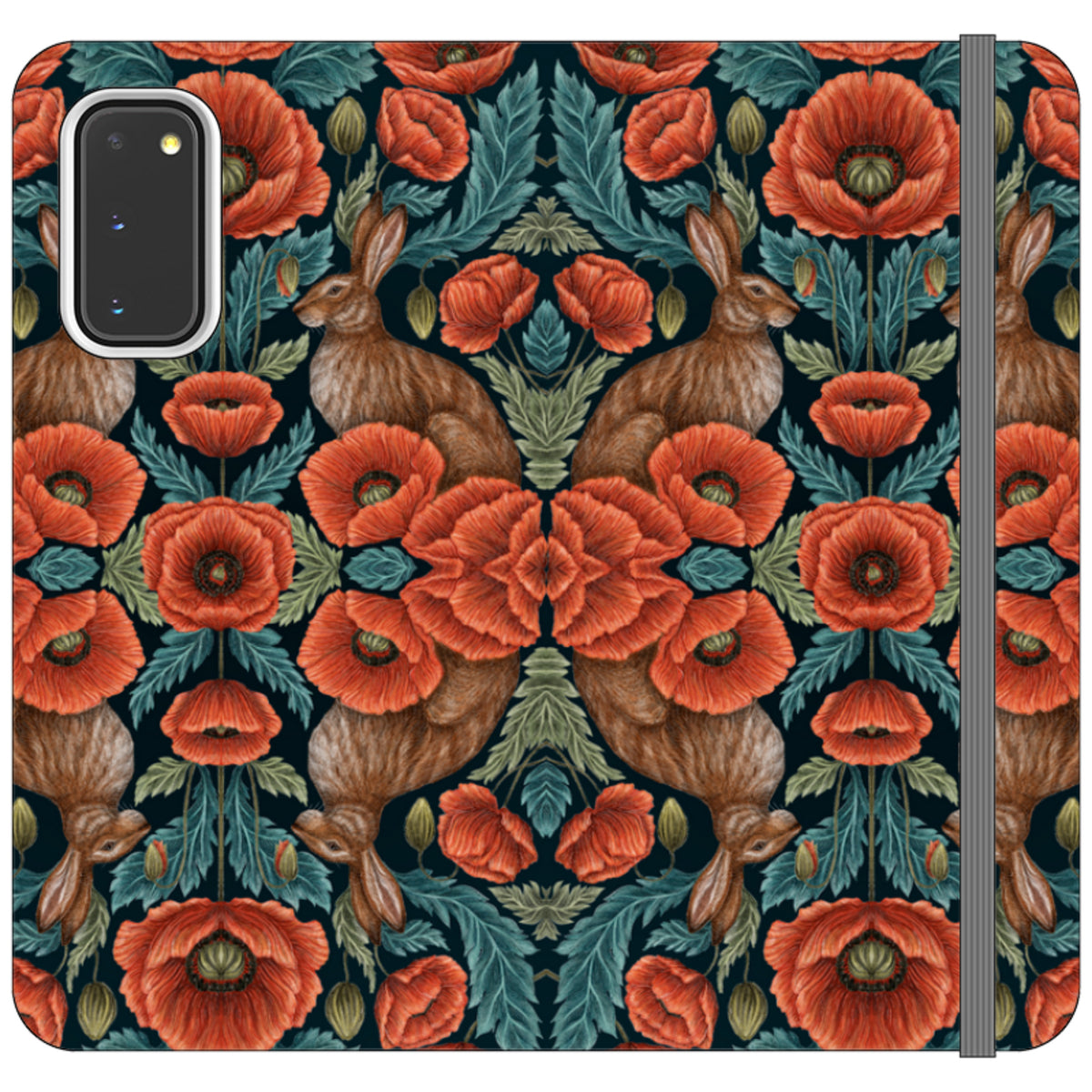 Poppy Red Wallet Case By Catherine Rowe