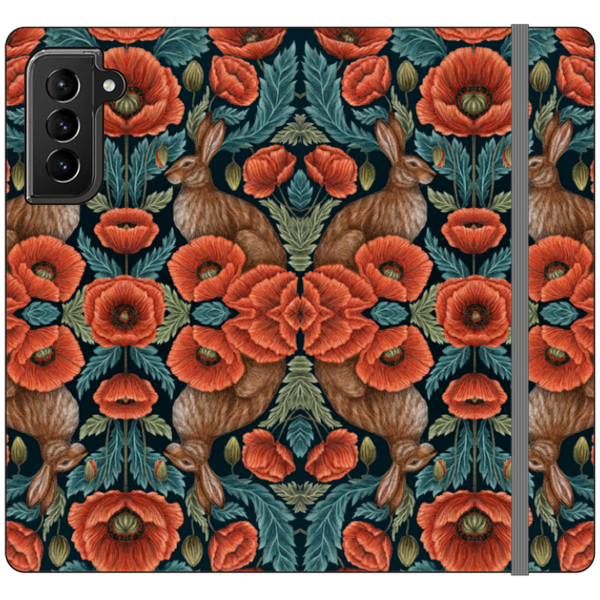 Poppy Red Wallet Case By Catherine Rowe