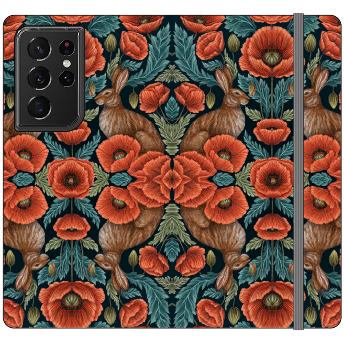 Poppy Red Wallet Case By Catherine Rowe