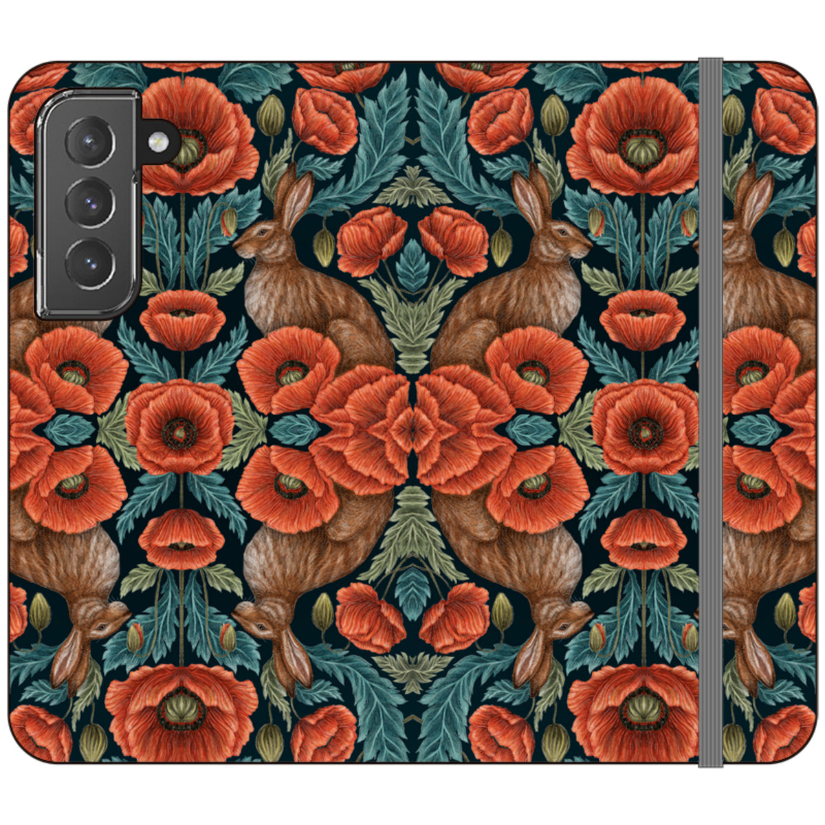 Poppy Red Wallet Case By Catherine Rowe