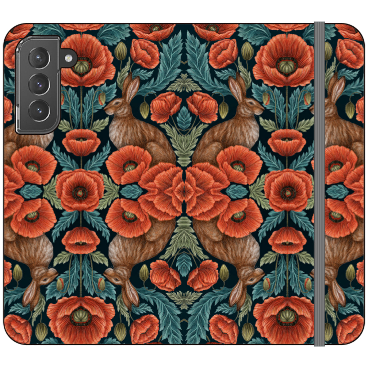 Poppy Red Wallet Case By Catherine Rowe