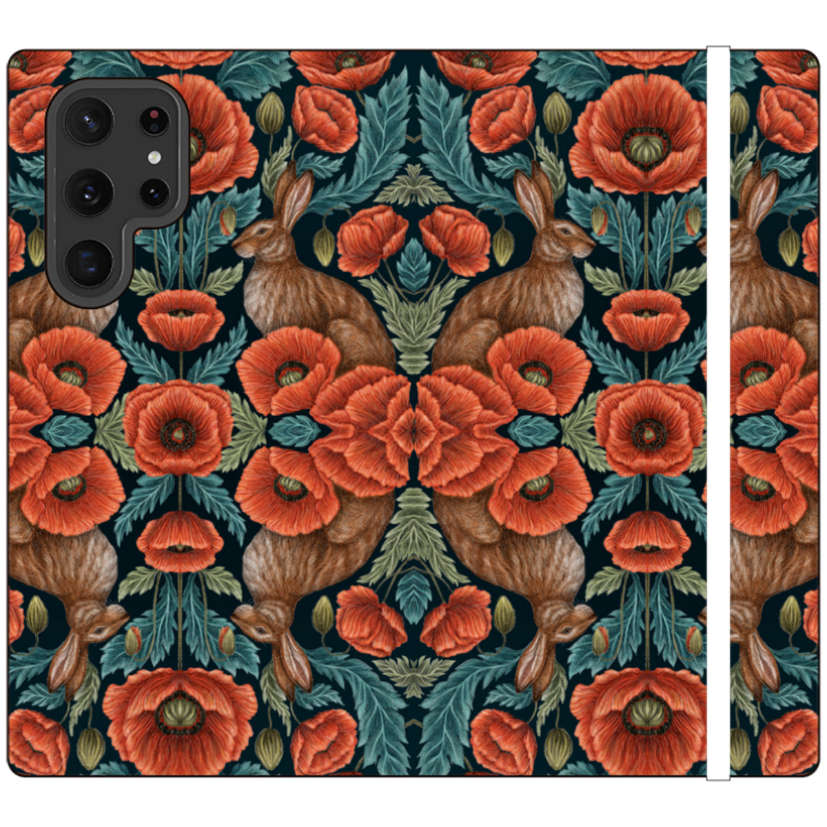 Poppy Red Wallet Case By Catherine Rowe