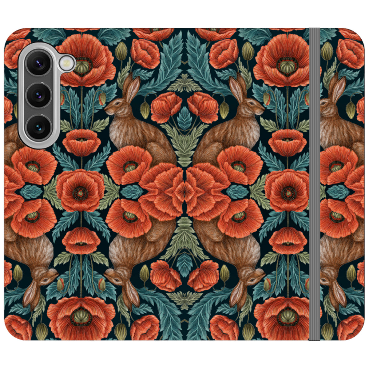 Poppy Red Wallet Case By Catherine Rowe