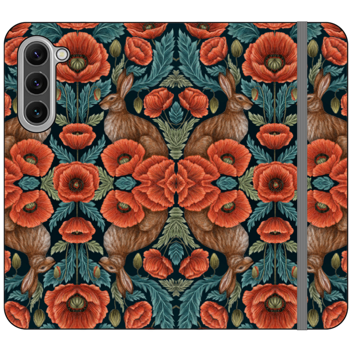 Poppy Red Wallet Case By Catherine Rowe