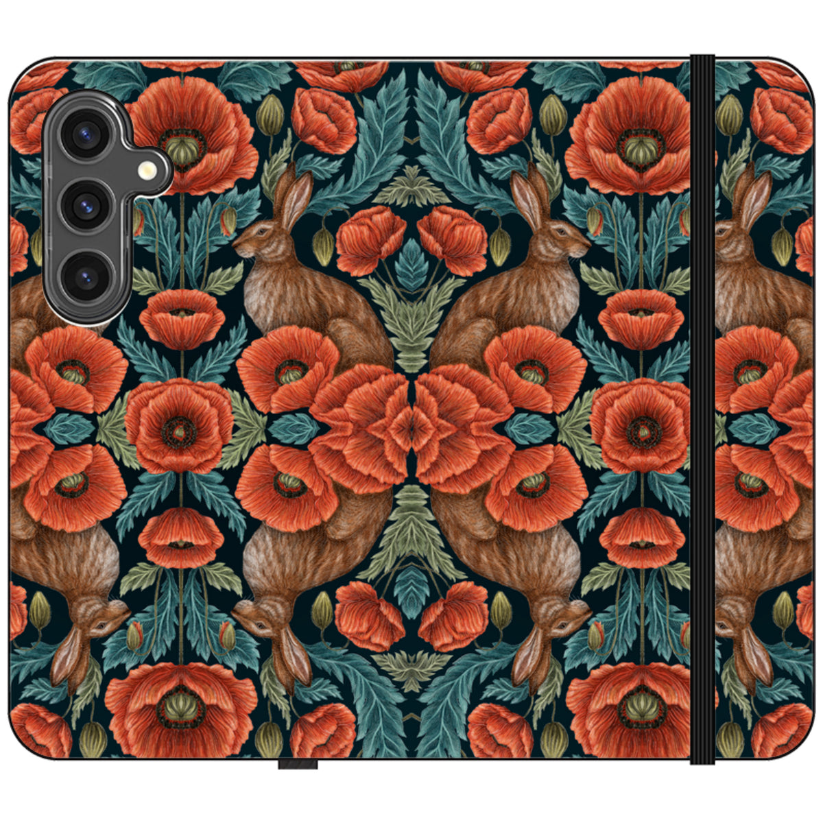 Poppy Red Wallet Case By Catherine Rowe